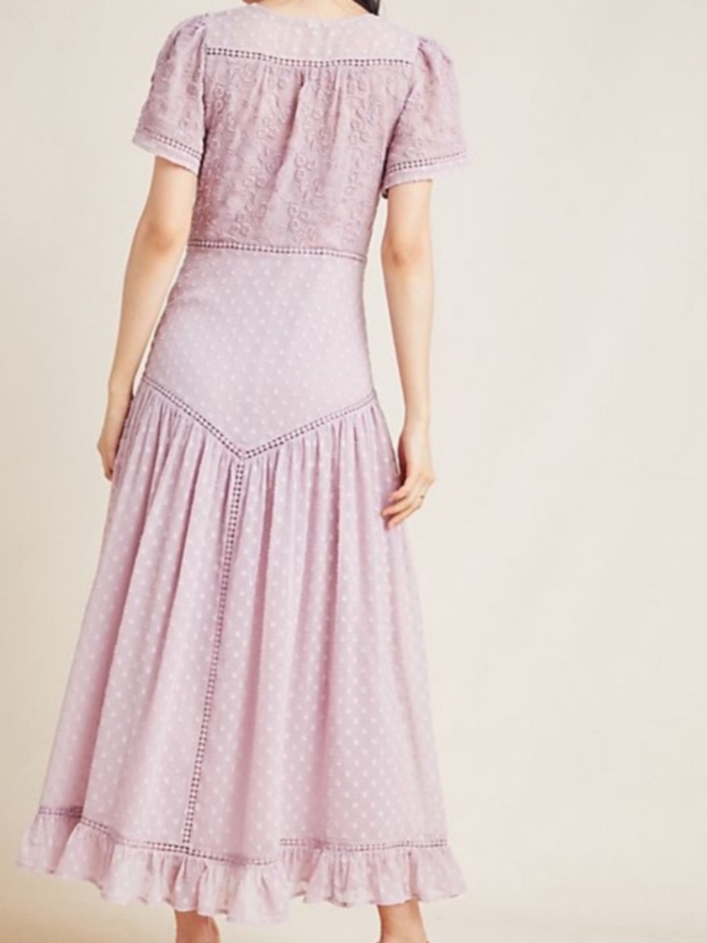 NWT Anthropologie Knightly Lilac/Mauve Maxi Embroidered Dress - Picture 2 of 5